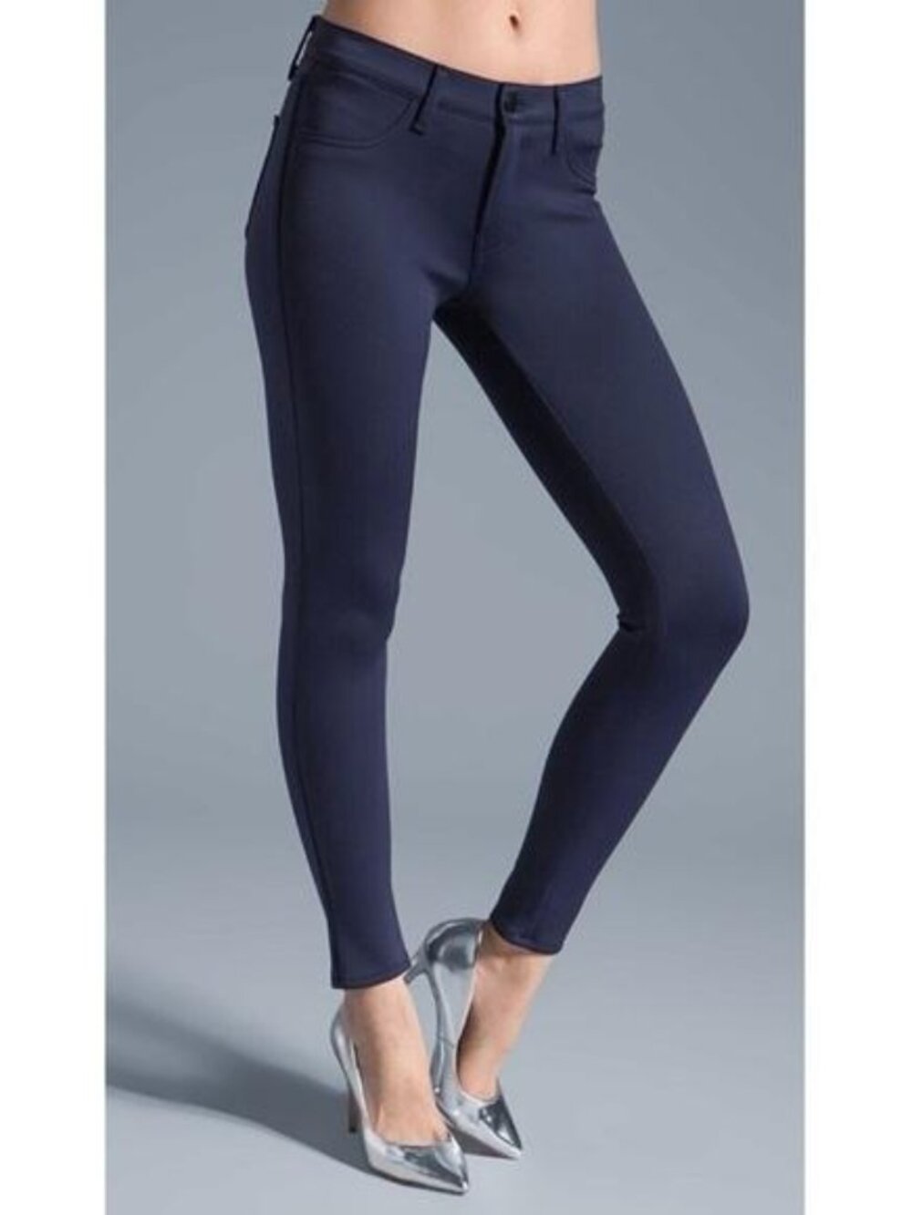 J BRAND Mid Rise Super Skinny Pant in Navy Blue 28